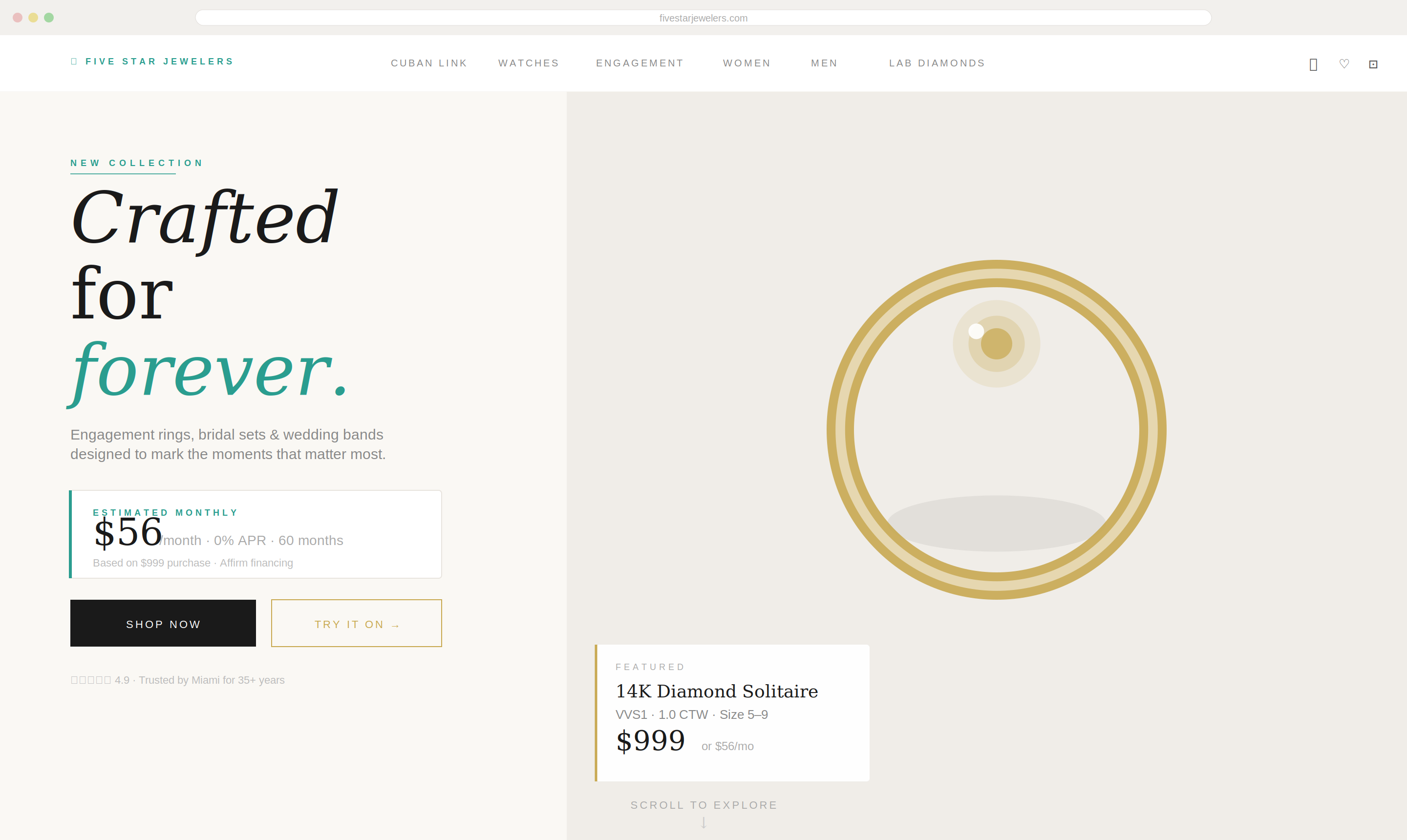 New website hero layout